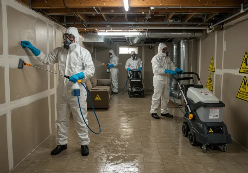 Basement Moisture Removal and Structural Drying process in Candelaria, PR